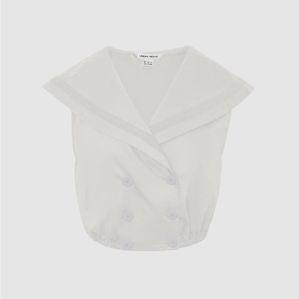 Urban Revivo White Crop Top
